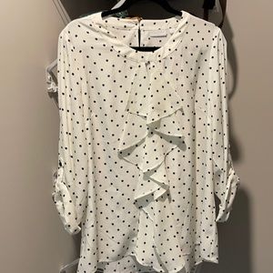 Black and white polka dotted shirt